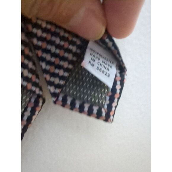 Cherskin Mens 100% Polyester Neck Tie‎ Made In China Geometric Pink White - Picture 4 of 6